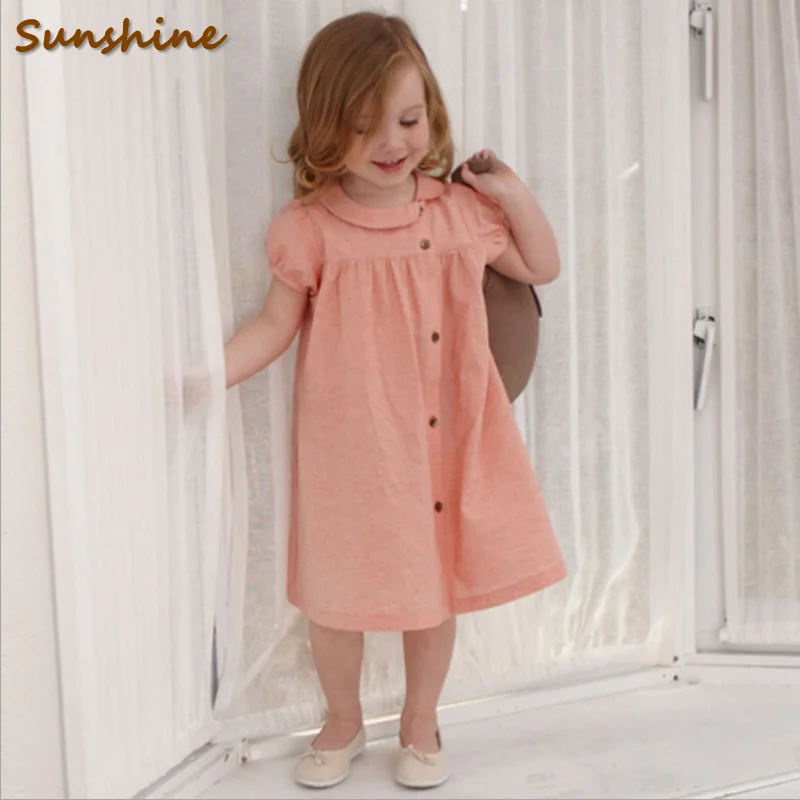 2016 Summer Brand dress Princess girl Fashion cute dresses Kids cotton