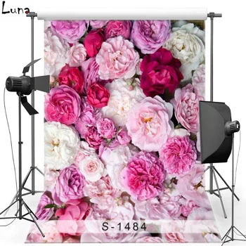 

DAWNKNOW Colorful Floral Vinyl Photography Background For Children Flower New Fabric Polyester Background For photo Studio S1484