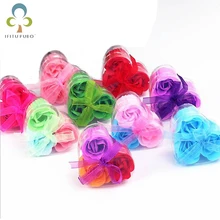 1 шт в форме сердца мыло в виде цветов розы для романтической свадьбы, вечеринки в подарок Искусственный цветок розы здравоохранения инструмент wyq