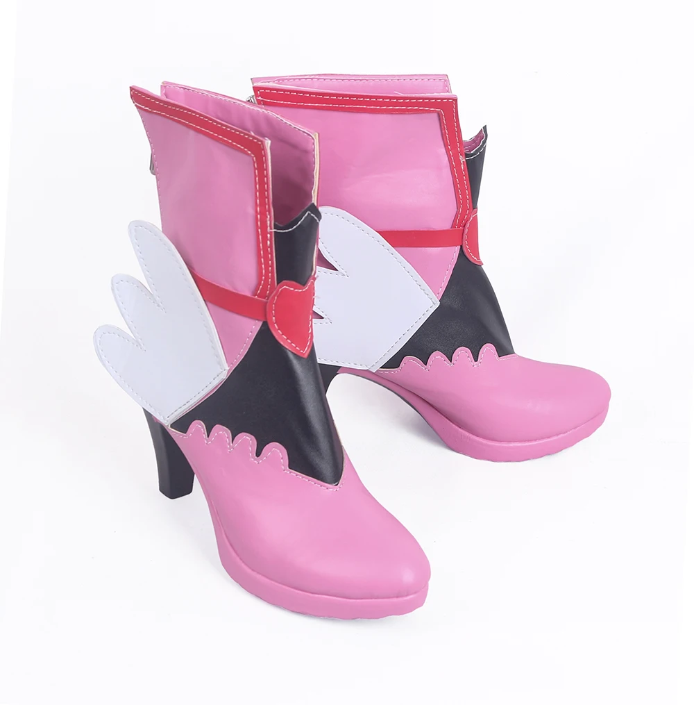 OW Hana Song D.Va Cosplay Boots Pink Shoes (4)