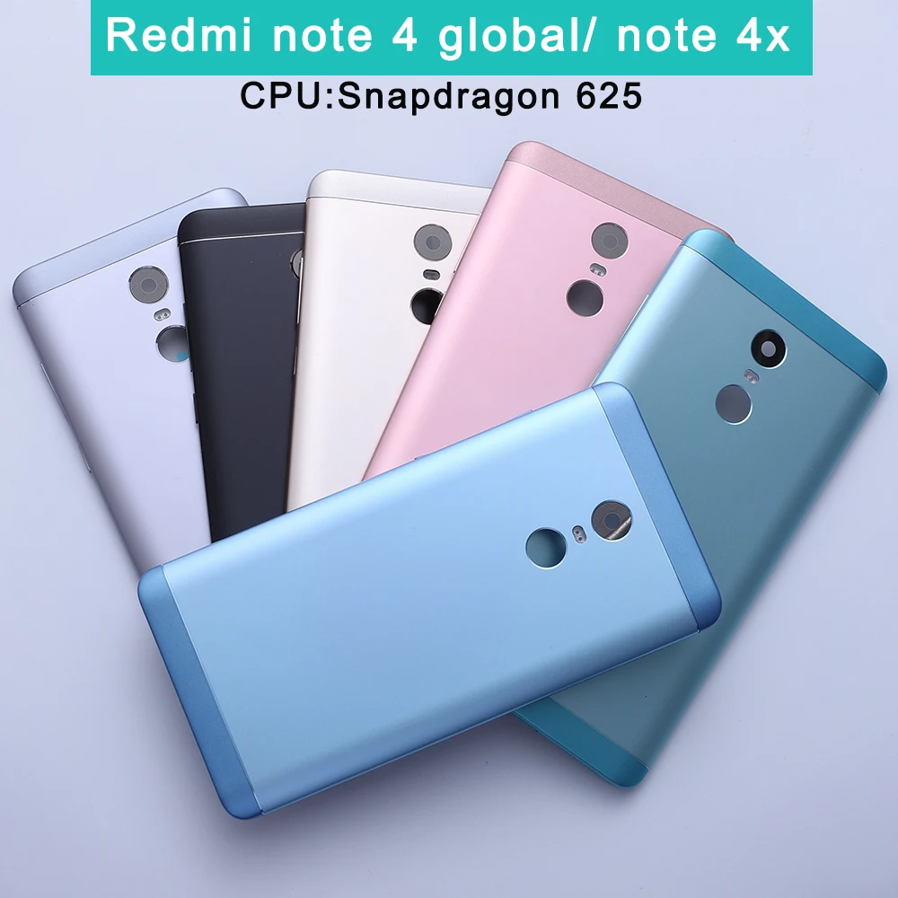 

Note4X Original Housing For Xiaomi Redmi Note 4X Metal Battery Back Cover Mobile Phone Replacement Parts Case