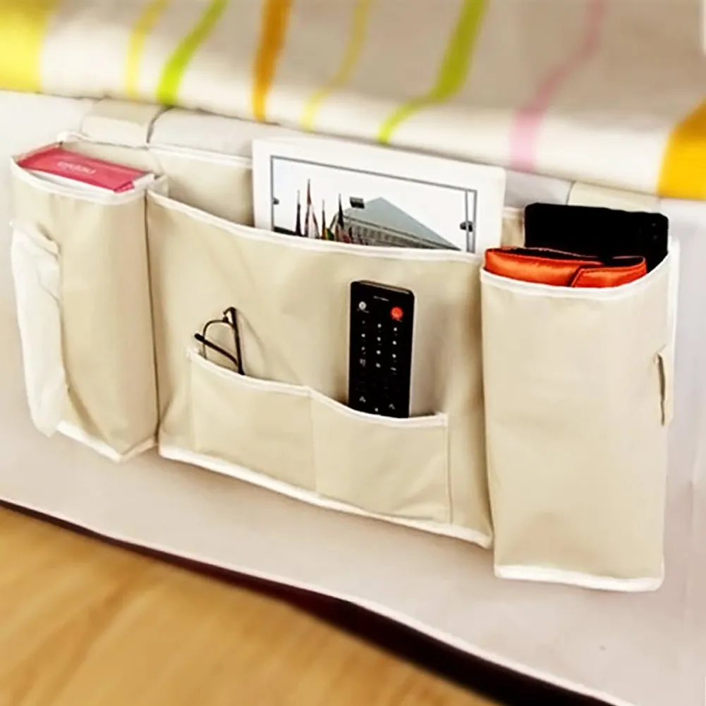 

1Pcs Household Multi Bedside Bed Pocket Storage Bags Hanging Bag Sofa Organizer Phone Holder Desk Side Hanger Bag For Livingroom