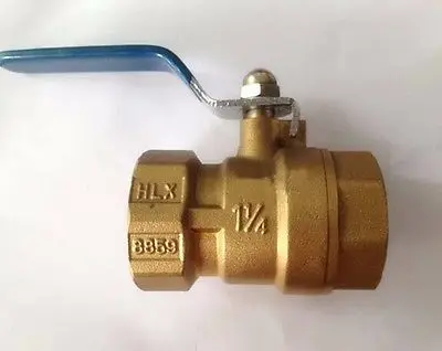 XU8859 латунный шаровой клапан равный Женский резьба " BSP PN 1,6 Mpa 229 PSI для воды, газа, масла