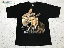 Винтаж 1996 Элвис Пресли Футболка Мужская Размер XL Рок-н-ролл 90-х Уличная одежда harajuku Печати Лучший!