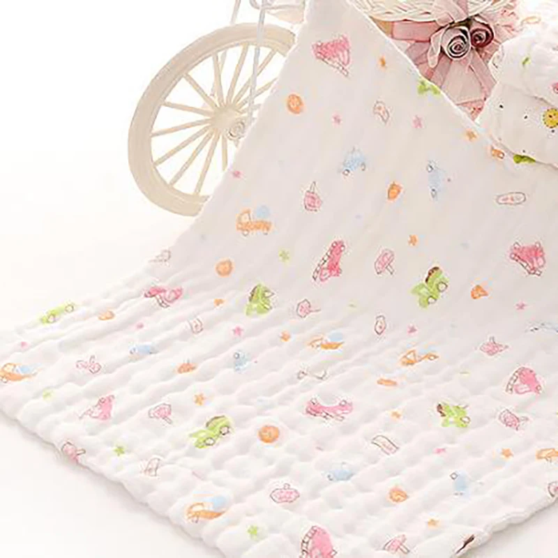  Face towel Baby Stuff for Newborns towel Bandana Handkerchief Thicken Gauze cotton cartoon Printing