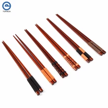 6 пар Высококачественная столовая посуда японская зеленая натуральная древесина экологически чистые палочки для еды набор ценный подарочный пакет