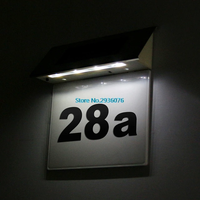 Outdoor Doorplate Number Solar Lamp Light Operated Led Billboard Outdoor Doorplate Number Solar Lamp Light Operated Led Billboard House Apartment My19 25