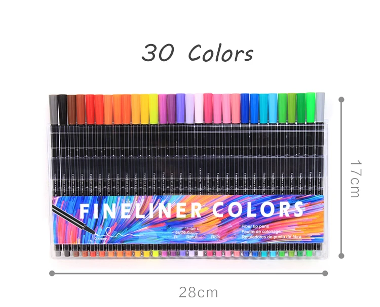24 Вт, 30 Вт, 36 Цвет гелевая ручка тонколинейная ручка для рисования чернила на водной основе неоновые эскизный чертёж Цветной ручки рисовать тонкие школьные канцелярские принадлежности