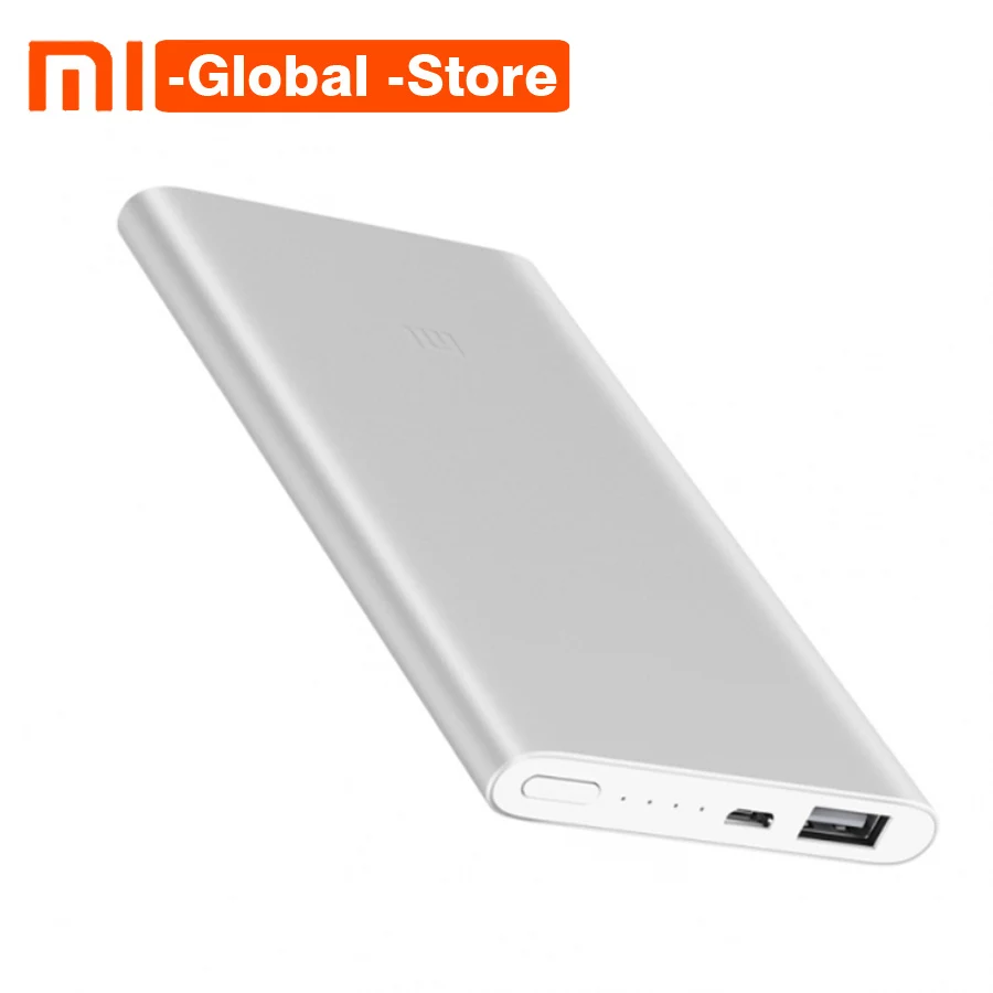 

Original Xiaomi Mi 5000mAh Power Bank 2 Portable Charger Slim 5000mAh PowerBank External Battery Pack for iPhone Samsung Huawei