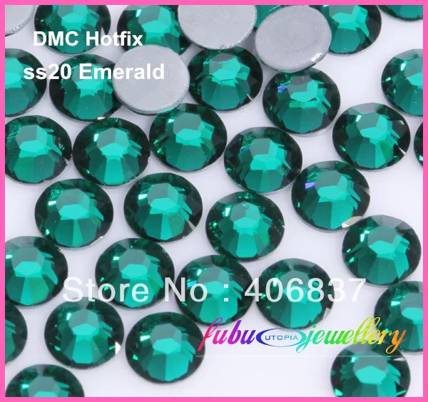 

Free Shipping! 1440pcs/Lot, ss20 (4.8-5.0mm) High Quality DMC Emerald On Rhinestones / Hot fix Rhinestones