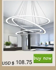 60 см 80 см 100 см современные подвесные светильники для гостиной, столовой, круглые кольца, акриловый алюминиевый корпус, светодиодный потолочный светильник