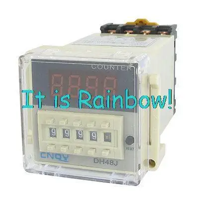 

Free Shipping DH48J AC/DC 12V 50/60Hz 1-999900 Panel Mount Digital Counter Relay