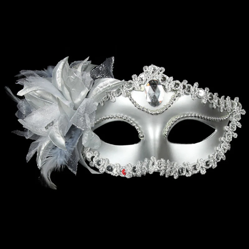 Сексуальная Алмазная Венецианская Карнавальная маска Хэллоуин Маскарад Половина лица мяч Вечерние Маски праздничные вечерние принадлежности