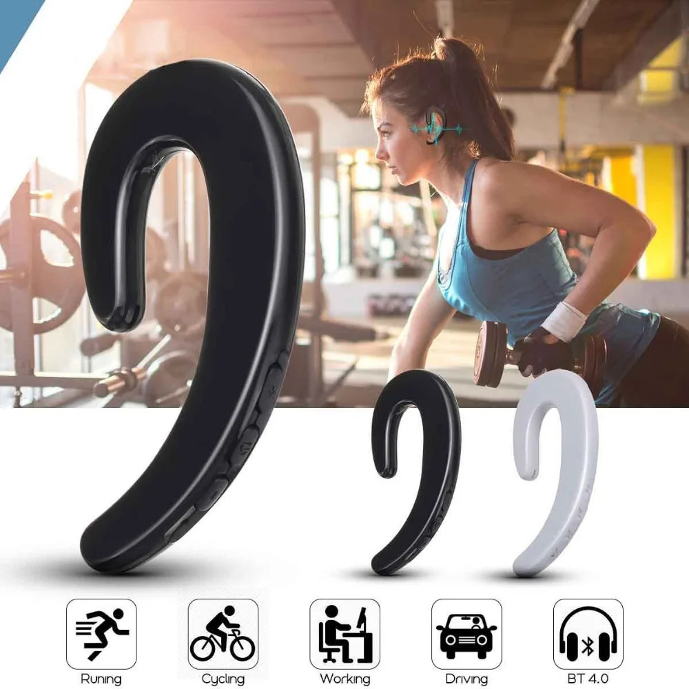 Bluetooth Headset Wireless Sport Bluetooth Earbud HD Microphone Wireless Headset Suitable For Right Ear iPhone and Android Phone