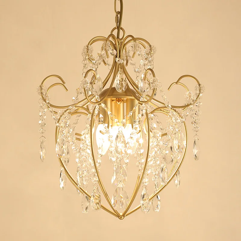 

American light luxury crystal Pendant Lights study porch balcony entrance hall entrance bar simple corridor aisle lamps WF528952