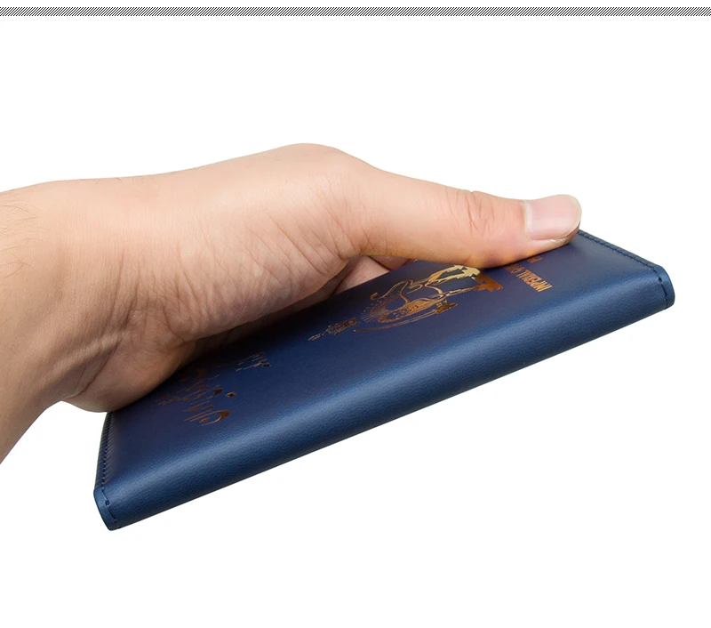 Синий Имперское правительство Ирана искусственная кожа унисекс эмблема держатель для карт сумка ID кредитных карт билеты паспорт Мягкая обложка для папки
