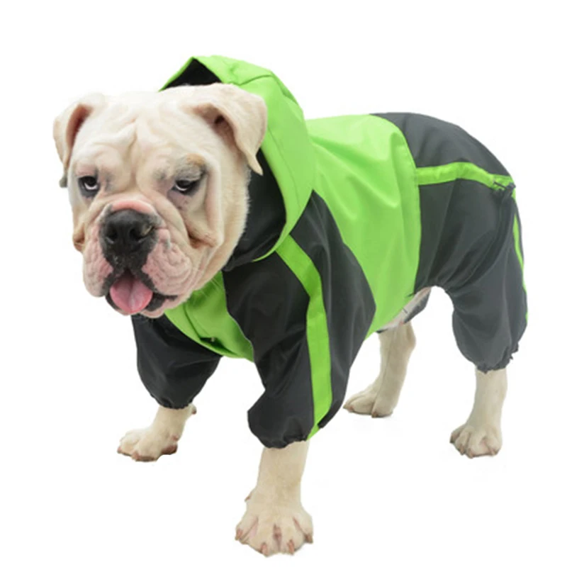 

Golden Retriever Dog Raincoat Outdoor Pet Waterproof Suit Large Medium and Small Dogs Caps Bulldog Teddy Four-Foot Full Coat
