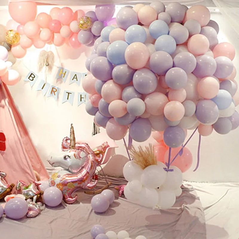 

20pcs/set 10 Inch Macaron Colors Air Balloons Birthday Wedding Decoration Latex Balloons Baby Shower Festive Party Supplies