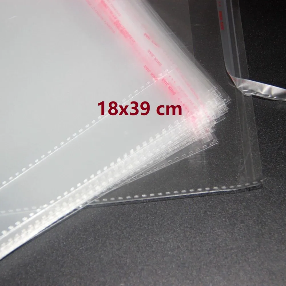 

Ysmile 18*39 CM Clothes Shoe Bag for Clear Plastic Self Adhesive Transparent Opp Storage Pocket 100 PC