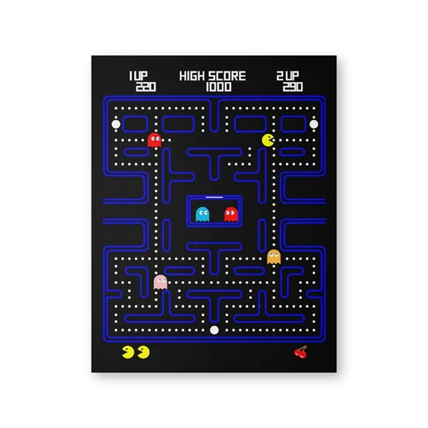 Pac Man плакат видео игра принт Atari Ретро игровая Картина на холсте аркадная игра гик плакат для мальчиков игровая комната Настенный декор - Цвет: PH1619