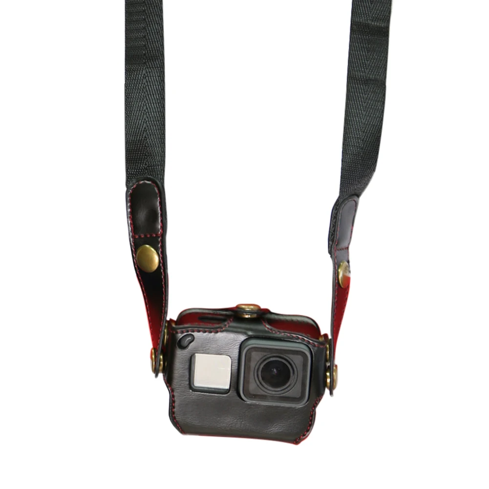 

Shock Proof Organizer Portable Safe PU Leather Storage Anti-fall Camera Bag Durable Case Protective Cover For Gopro Hero 6 5