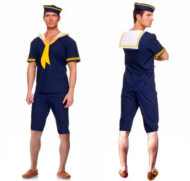 dancerdog1302 mens sexy dress up the navy dress masquerade party adult halloween costumes stage performance clothing