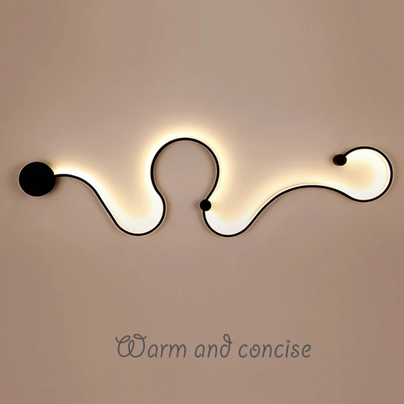 

Modern led wall lamps Silicone shade Bedroom Study Simple and clear line design lampada led led strip wall lamps AV 90-260V