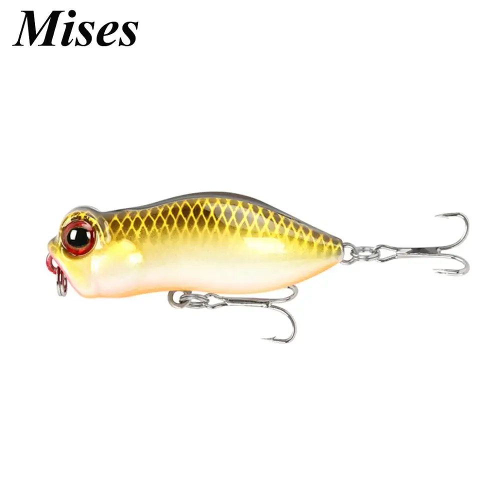 

Mises 4cm 3.2g 10-Colors Floating Mini Bionic Popper Lure Treble Hooks 3D Eyes Artificial Hard Bait Fishing Lure Fishing Tackles