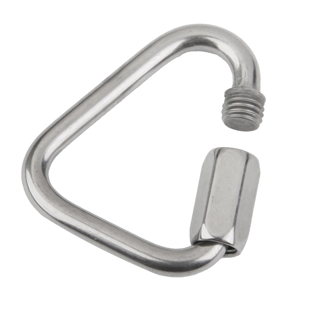 Durable Small Mountaineering Climbing 12KN Triangle Carabiner Hiking Keychain Snap Clip Hook Kettle Buckle Carabiner Accessories