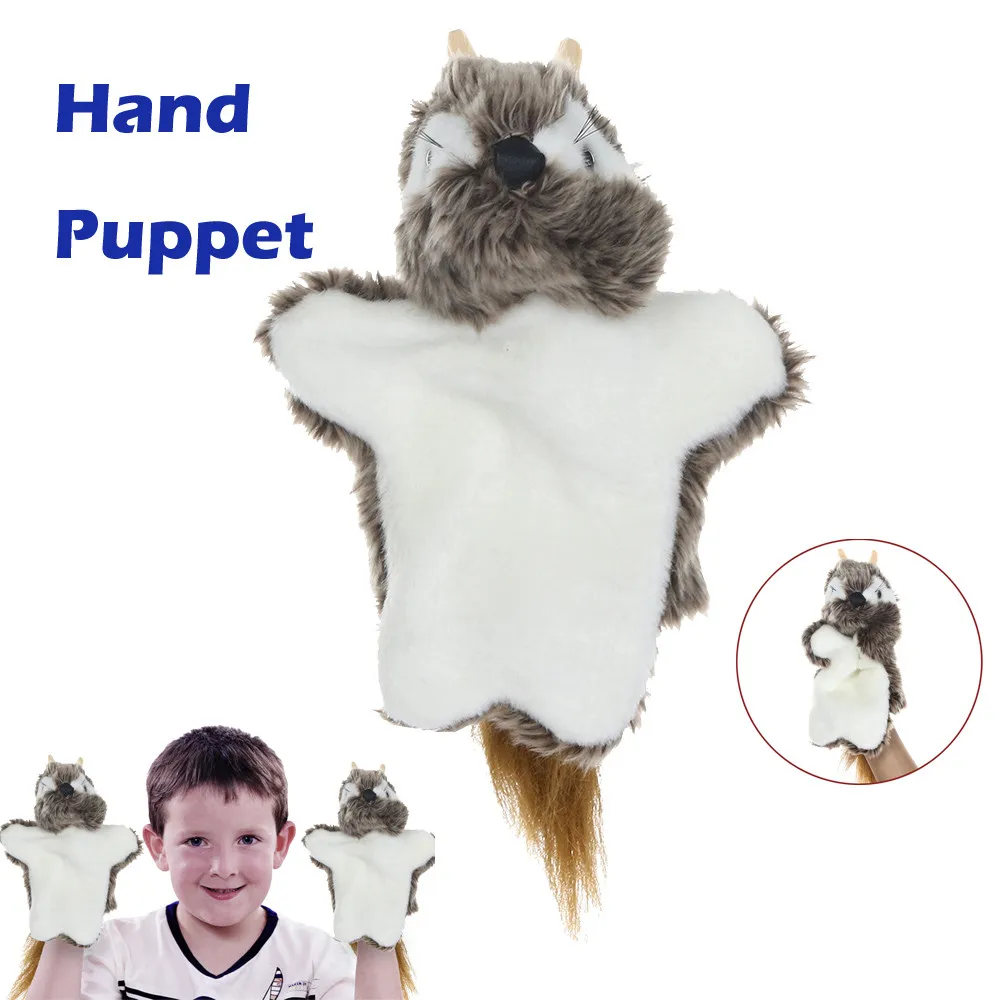Популярные детские Мультяшные животные-марионетки на пальцы, мягкая кукла, детские развивающие игрушки, кукла, детская перчатка, ручная кукла, плюшевые пальчиковые игрушки, кошка