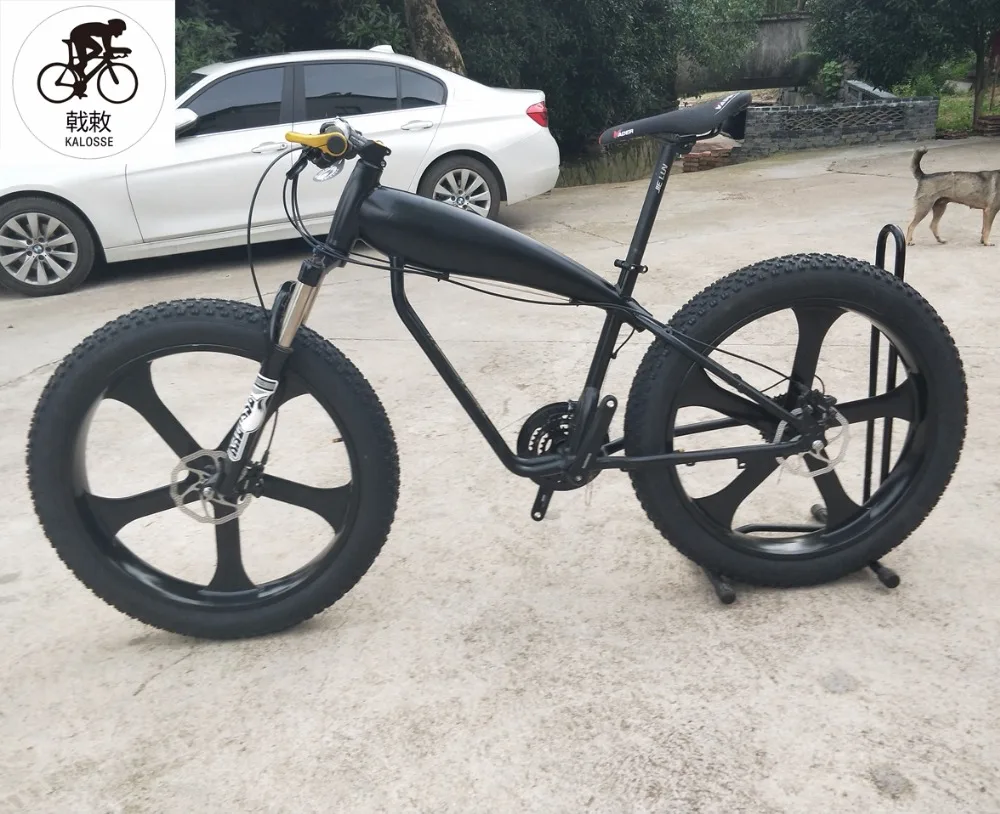 Sale Kalosse Beach bicycle   Hydraulic brakes  24/27/30 speed    aluminum alloy frame  Fat bike   Snow bike   26*4.0 tires 0