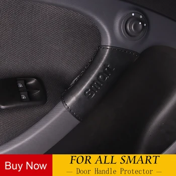 

Automotive interior door handle cover for Mercedes new Smart Fortwo 453 PU leather door protection decoration Auto Accessories