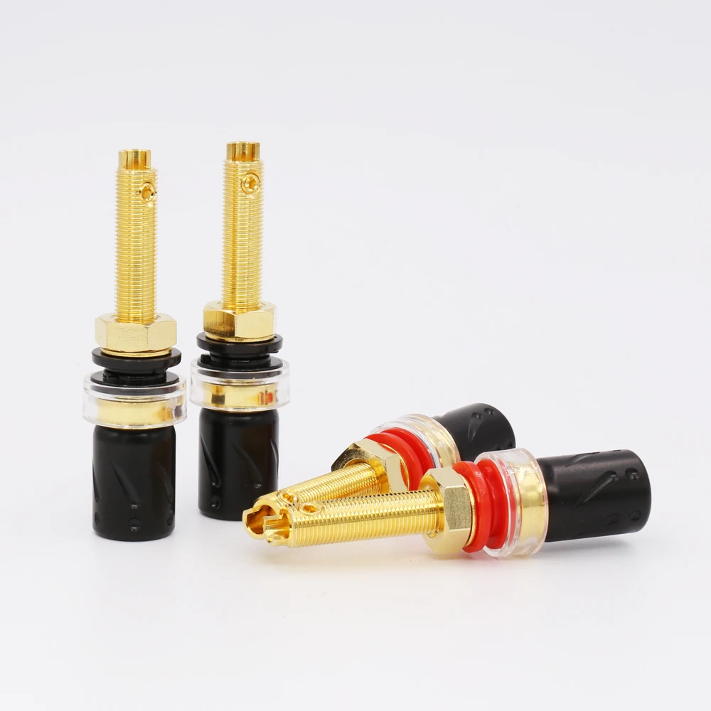 

Viborg BP613G Pure Copper 24K Gold Plated Binding post Speaker Terminal hifi speaker amp long Binding post
