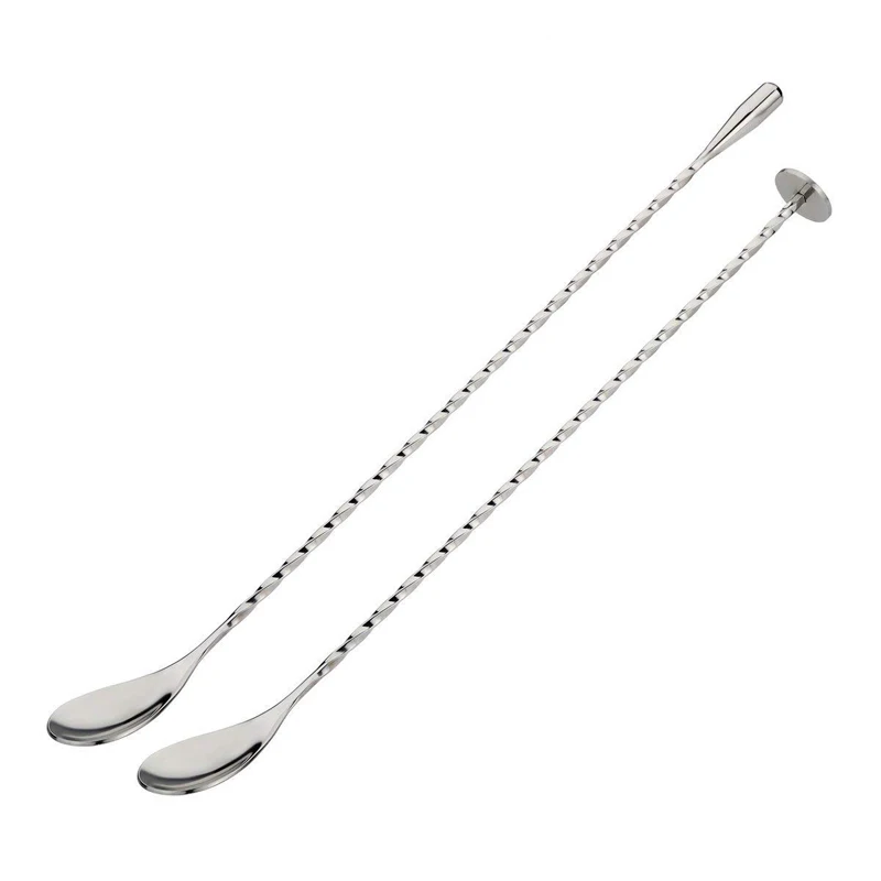 Stainless Steel Bar Spoon Long Twisted Bar Cocktail Mixing Spoon Spiral Cocktail Shaker Spoon Bartender Drink Stirrer Bar Tools (1)