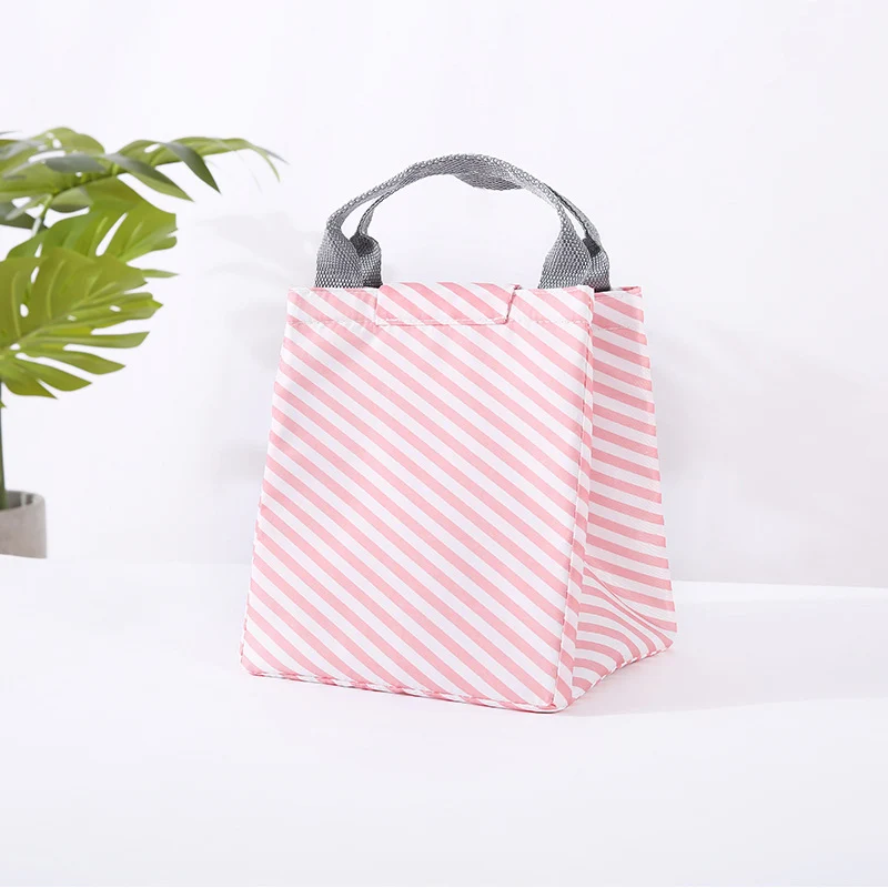 Термосумки с фламинго, женские портативные Изолированные сумки для детского питания, бутылочки для кормления молока, теплые водонепроницаемые сумки для пикника CL5299 - Цвет: Short Stripe