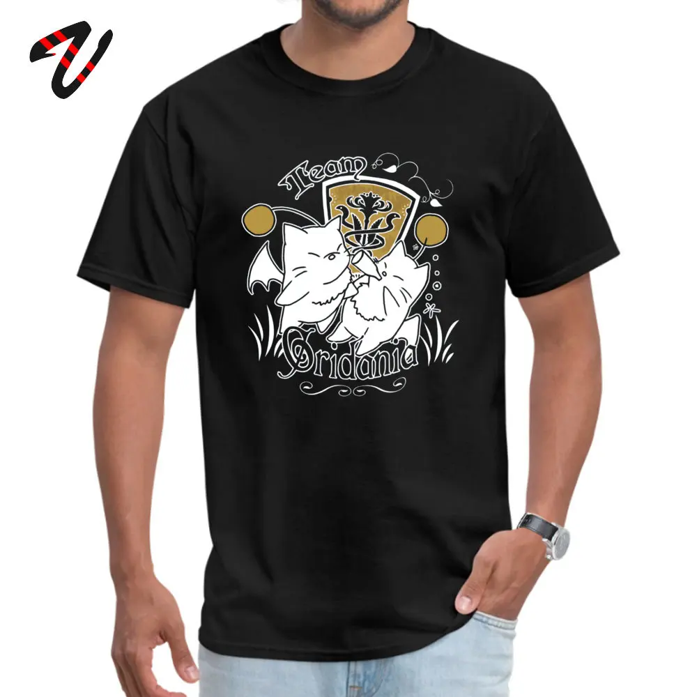 Team Gridania Moogles Casual T Shirt for Men 100% Cotton VALENTINE DAY T Shirt Tops T Shirt Short Sleeve Prevailing Round Neck Team Gridania Moogles 13349 black