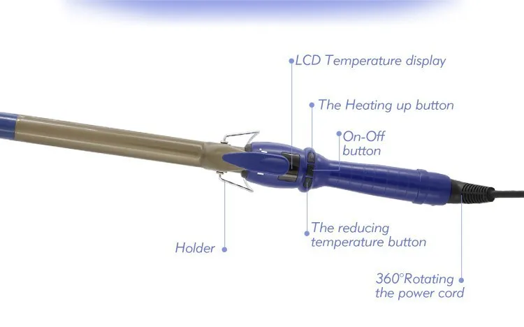 Супер нагревание диаметр 150x39 мм керамическое покрытие бигуди термостатическая температура синий Инструменты для укладки Легко использовать быстро