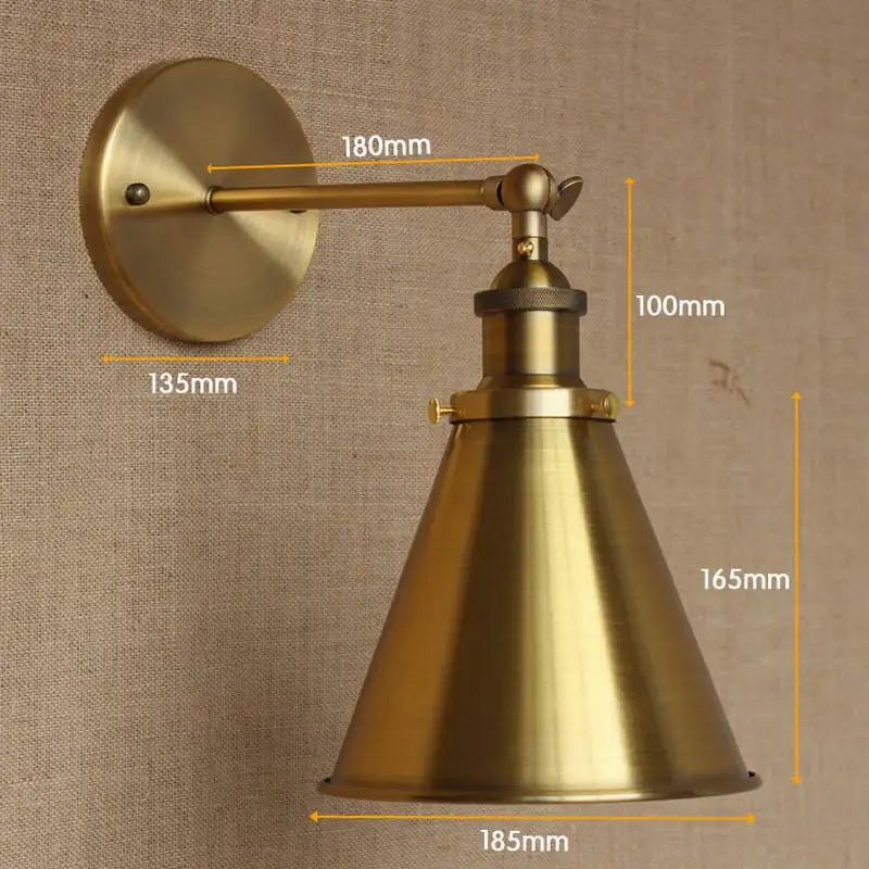 LOFT lamp discount lighting antique gold metal wall lamp/industrial style adjust wall lamp for workroom Bathroom Vanity Lights LOFT lamp discount lighting antique gold metal wall lamp/industrial style adjust wall lamp for workroom Bathroom Vanity Lights