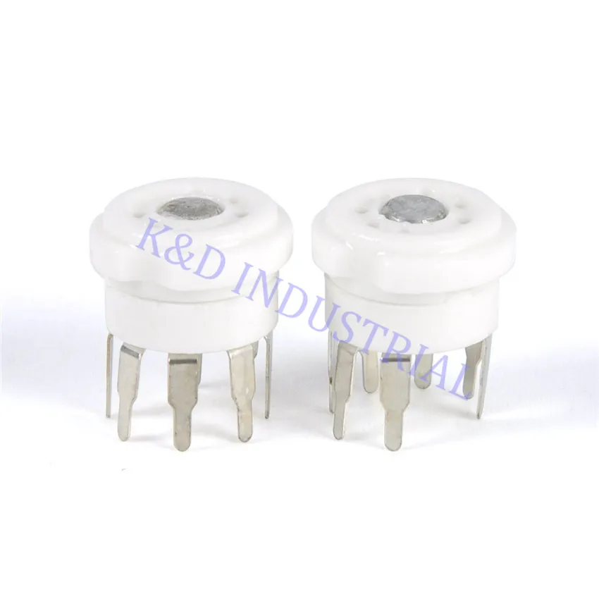 

2pcs Ceramic Sliver Mini 7pin Tube Socket PCB Base Valve Guitar Amp Parts