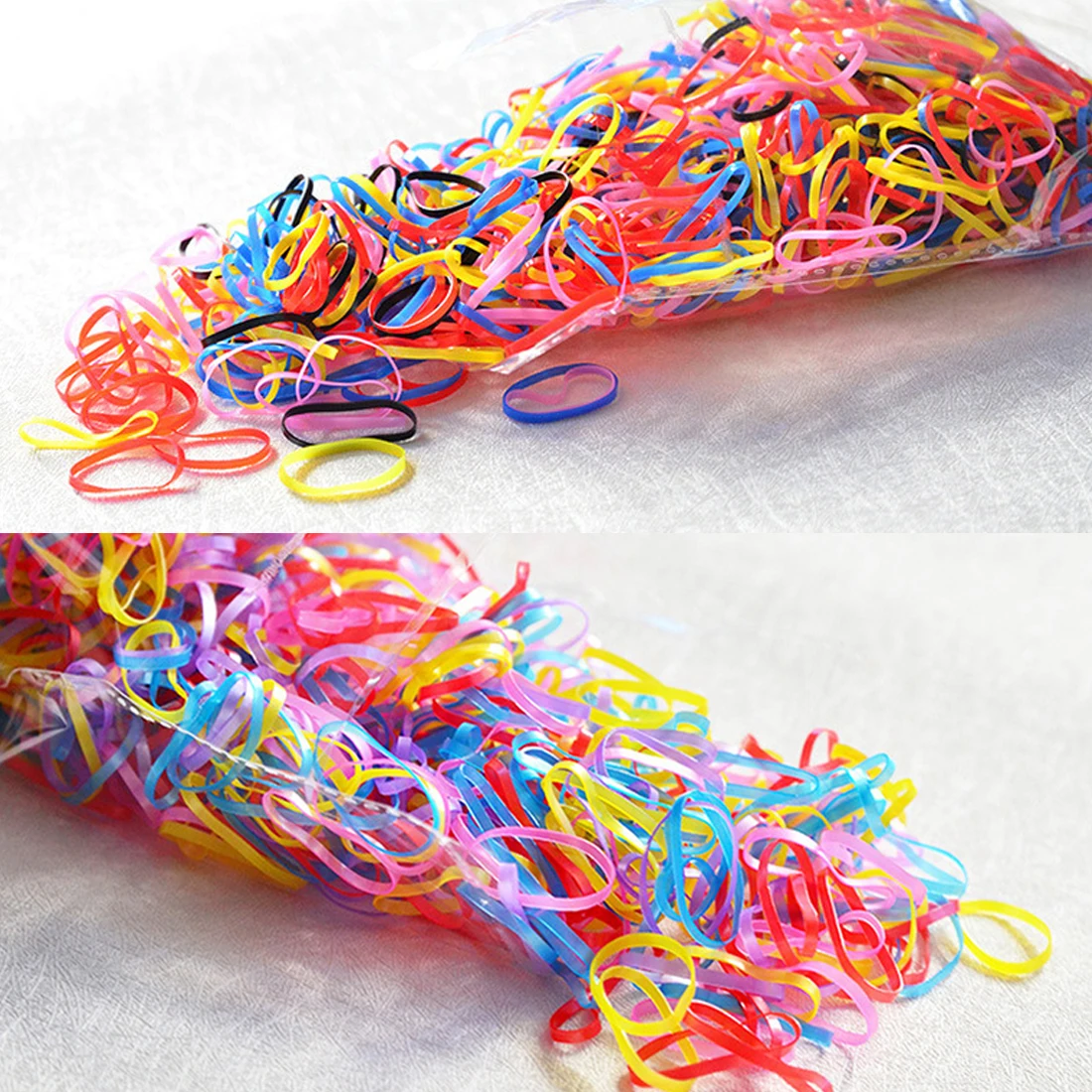 Mini Elastics Hair Bands 400pcs/lot Mix Color Hair Ring Ropes Ponytail One-Off Braiding Hair Accessories for Girls