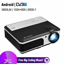 Digital TV Projector HDMI USB VGA AV TV 1080p LED Beamer Android Wifi Wireless Connection to Smartphone Tablet Computer Ipad PC