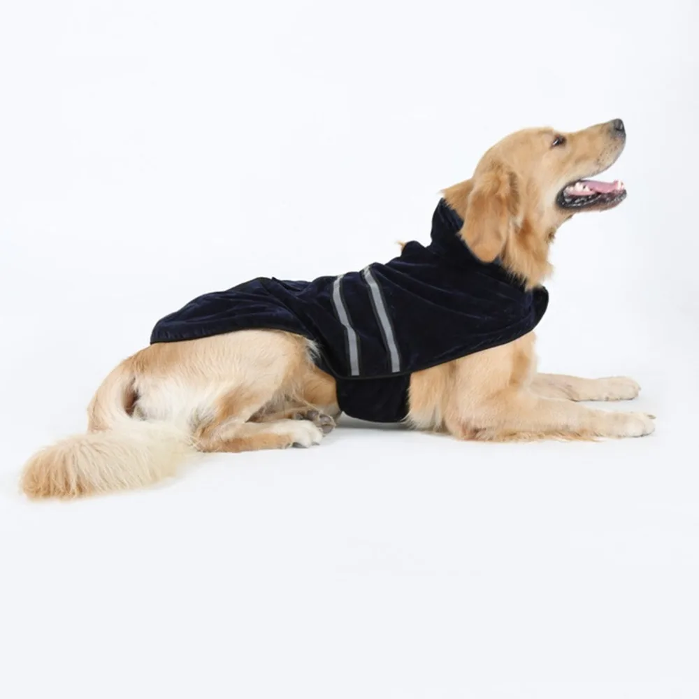 Одежда для собак, теплое зимнее пальто, куртка, одежда со светоотражающим поясом для собак, большой размер, золотистый ретривер, лабрадор