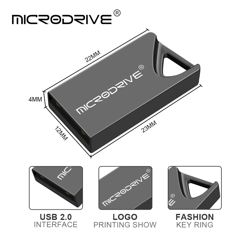 Металлический USB флеш-накопитель 4 ГБ, 8 ГБ, 16 ГБ, 32 ГБ, флешка 64 ГБ, Водонепроницаемая usb флешка, Флешка 32 Гб, usb 2,0, карта памяти, мини-флешка