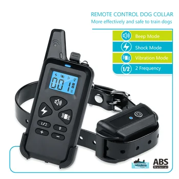 

Electric Dog Training Collar Pet Remote Control Adjustable Static Shock Waterproof Rechargeable LCD Display For Vibration Sound