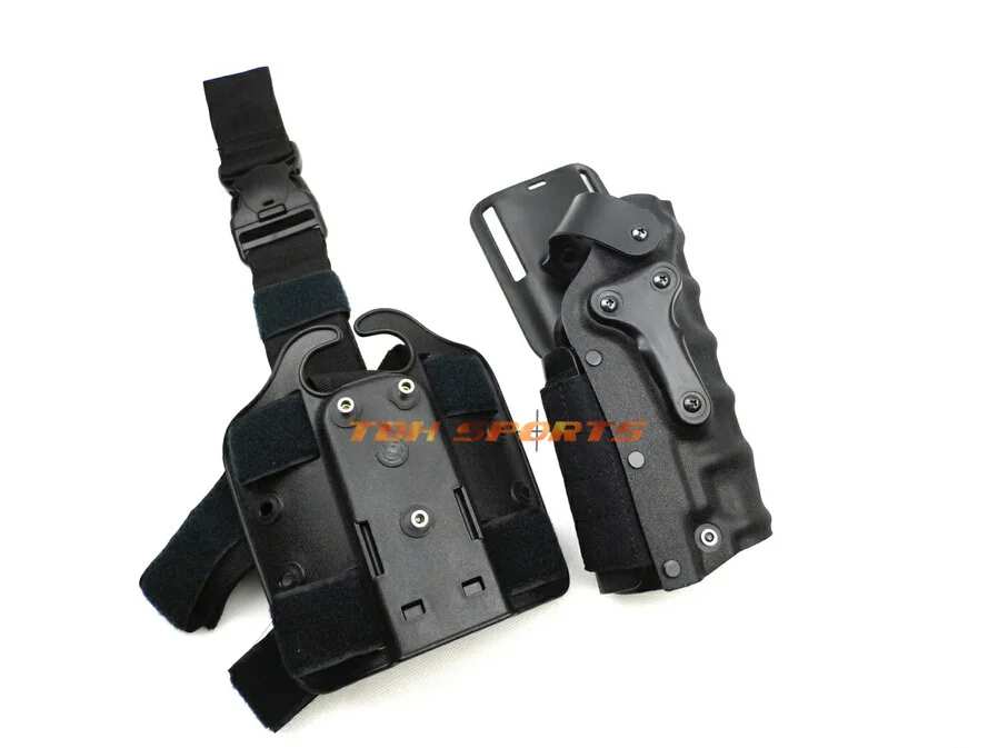 Тактическая кобура Mid-Ride 3280 для обеих рук от правой до левой прямая нога пистолета