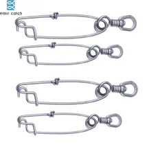Connecteurs de pêche à Clip en acier inoxydable, pivot solide, matériel de pêche en mer, 3 pièces, 10 pièces