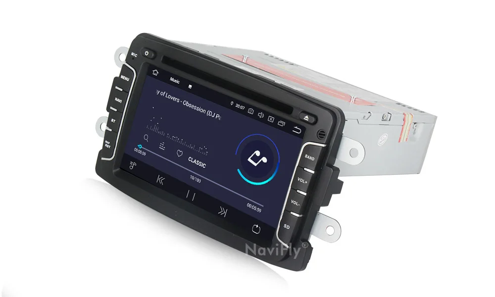 Best NaviFly IPS+DSP Android 9.0 car radio gps for Lada Xray 2/Dacia/Sandero/Duster/Logan/Dokker/Lodgy/Captur Mirror Link Auto DVD 16
