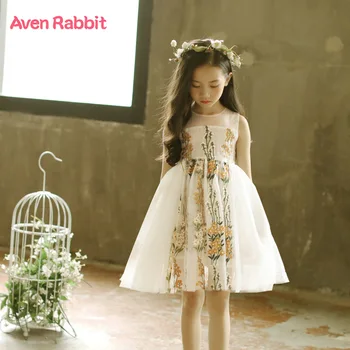 

Aven Rabbit girls dress vest kids dresses for girls lace princess dress vest vestido infantil lace fashion girls summer dress