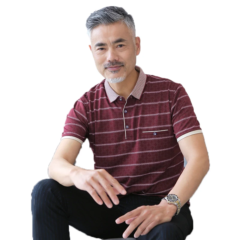 

Mature Men Smart Casual Shirt Male Summer Essential Tops Red Navy Blue Gray Dark Green Cross Striped Shirt Man Basic Shirt 4XL