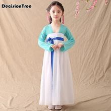 2019 new girls chinese traditional hanfu dress ancient chinese opera tang han costume dynasty child clothing folk dance dress 2019 new girls chinese traditional hanfu dress ancient chinese opera tang han costume dynasty child clothing folk dance dress